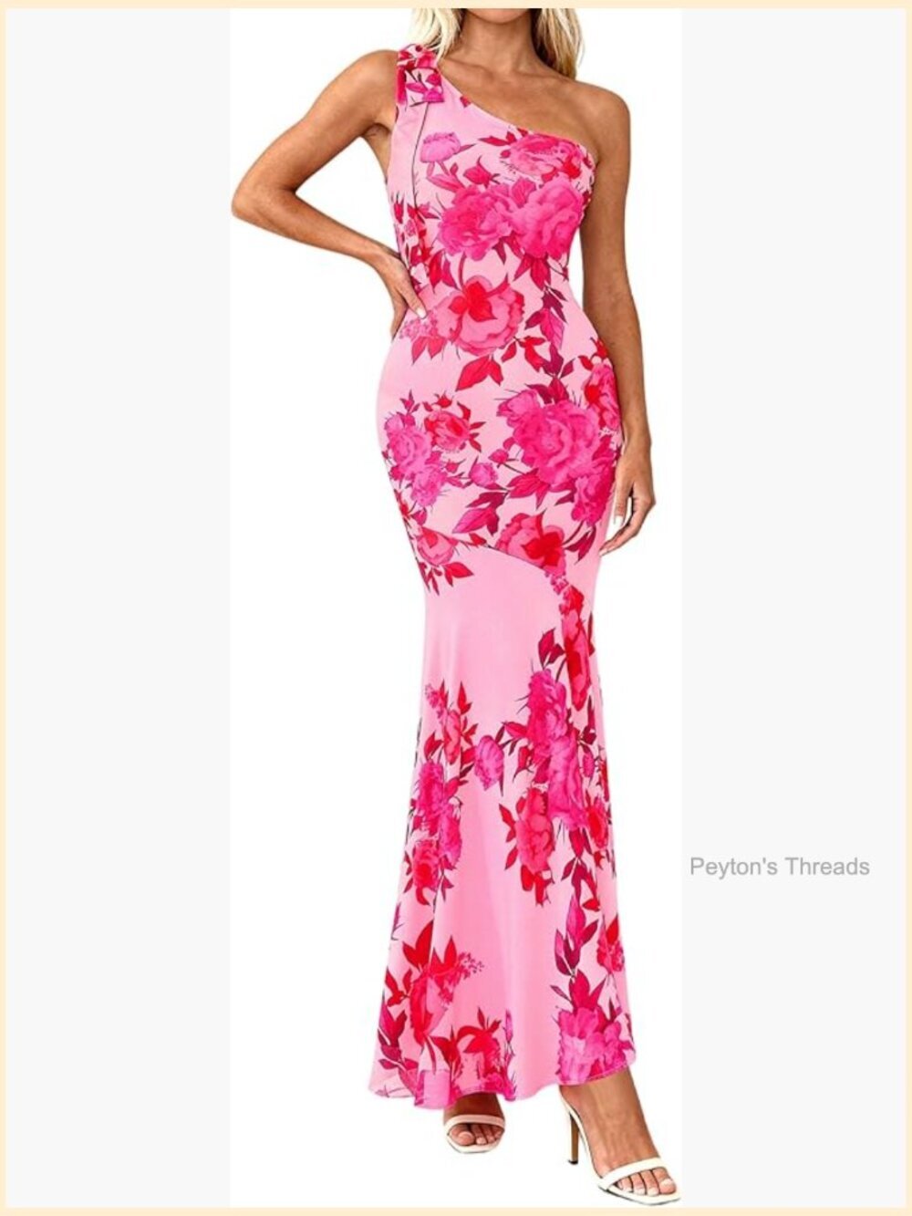 One Shoulder Sleeveless Maxi Bodycon Mermaid Dress Mesh Knit Pull On